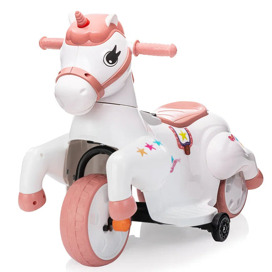 Kiddocruiser elektrisch speelgoedpaard 6v op accu Rainbow - Accu voertuig