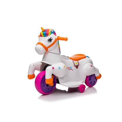 Kiddocruiser 6V Elektrisch Unicorn Speelgoedpaard met Muziek en Voetpedaal – Accu Voertuig voor Meisjes 3-6 Jaar – Perfect Cadeau voor Peuters