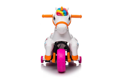 Kiddocruiser 6V Elektrisch Unicorn Speelgoedpaard met Muziek en Voetpedaal – Accu Voertuig voor Meisjes 3-6 Jaar – Perfect Cadeau voor Peuters