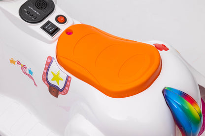 Kiddocruiser 6V Elektrisch Unicorn Speelgoedpaard met Muziek en Voetpedaal – Accu Voertuig voor Meisjes 3-6 Jaar – Perfect Cadeau voor Peuters