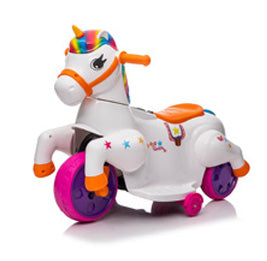 Kiddocruiser 6V Elektrisch Unicorn Speelgoedpaard met Muziek en Voetpedaal – Accu Voertuig voor Meisjes 3-6 Jaar – Perfect Cadeau voor Peuters