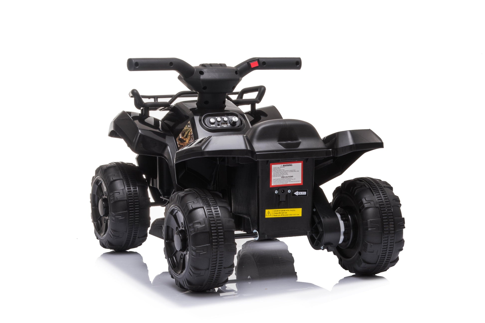 Mini quad ride on toy black 6v - Eeval.store